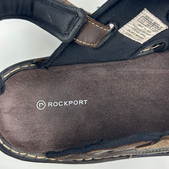 Rockport Mens Comfort Sport Sandals Size 12 Brown Adjustable Straps - Picture 11 of 12
